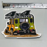 Premium Quality Custom Sticker Sheet For Car & Bike Embossed Style 4X4 OFF ROAD