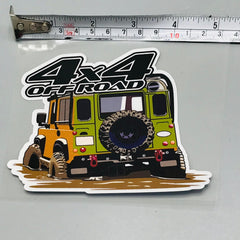 Premium Quality Custom Sticker Sheet For Car & Bike Embossed Style 4X4 OFF ROAD