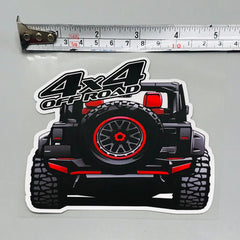 Premium Quality Custom Sticker Sheet For Car & Bike Embossed Style 4X4 OFF ROAD