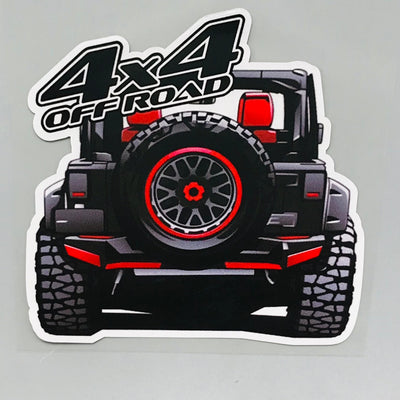 Premium Quality Custom Sticker Sheet For Car & Bike Embossed Style 4X4 OFF ROAD