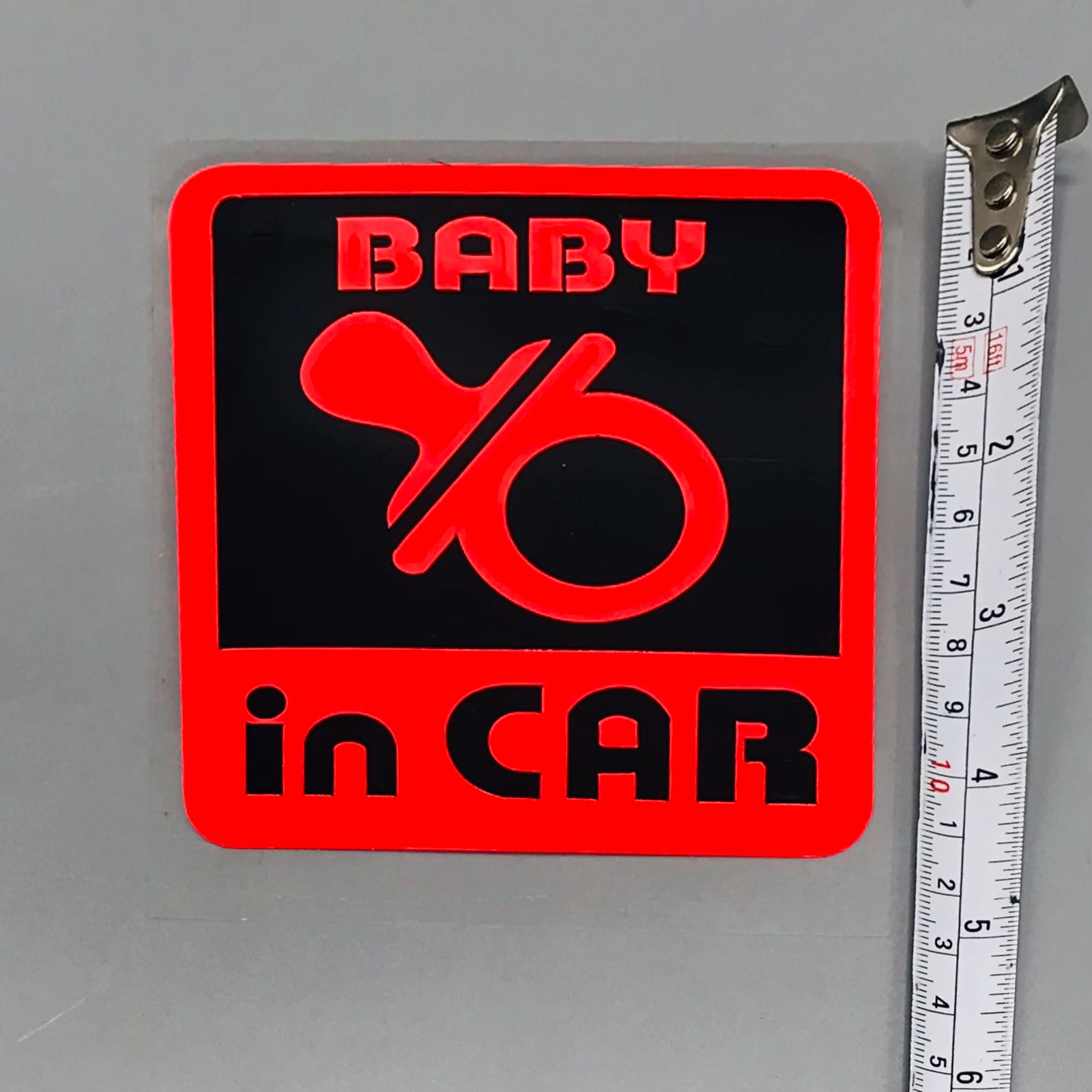 Premium Quality Custom Sticker Sheet For Car & Bike Embossed Style BABY IN CAR