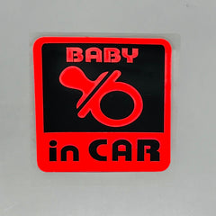 Premium Quality Custom Sticker Sheet For Car & Bike Embossed Style BABY IN CAR