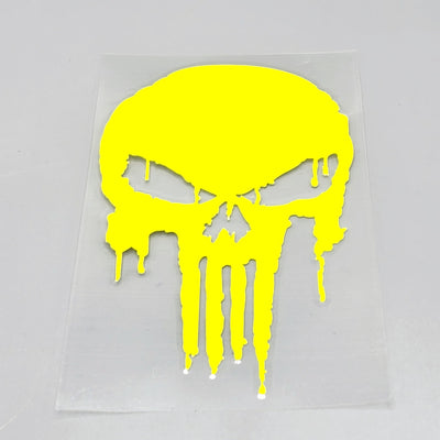 Premium Quality Custom Sticker Sheet For Car & Bike Embossed Style Punisher Skull