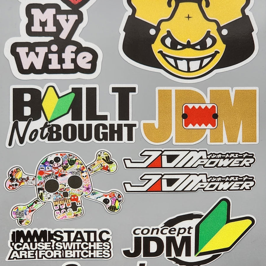 Premium Quality Custom Sticker Big Sheet For Car & Bike Embossed Style I LOVE MY WIFE