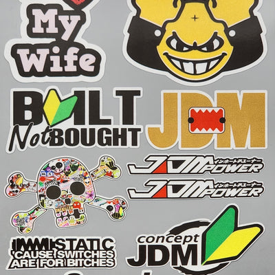 Premium Quality Custom Sticker Big Sheet For Car & Bike Embossed Style I LOVE MY WIFE