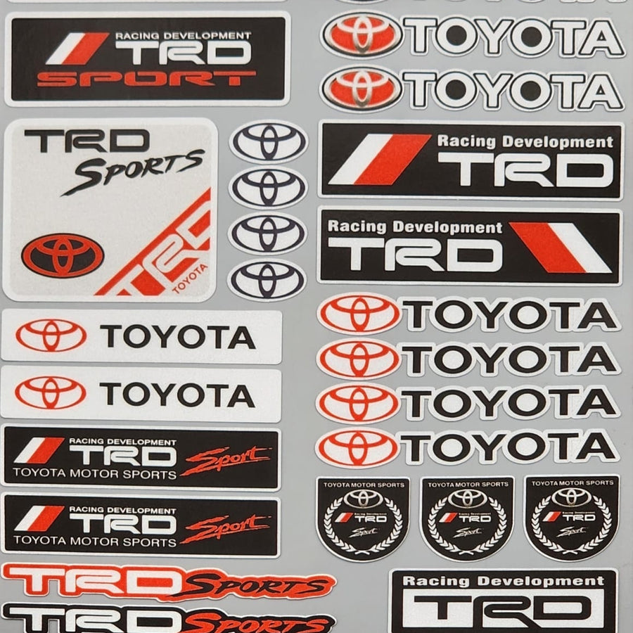 Premium Quality Custom Sticker Big Sheet For Car & Bike Embossed Style TOYOTA