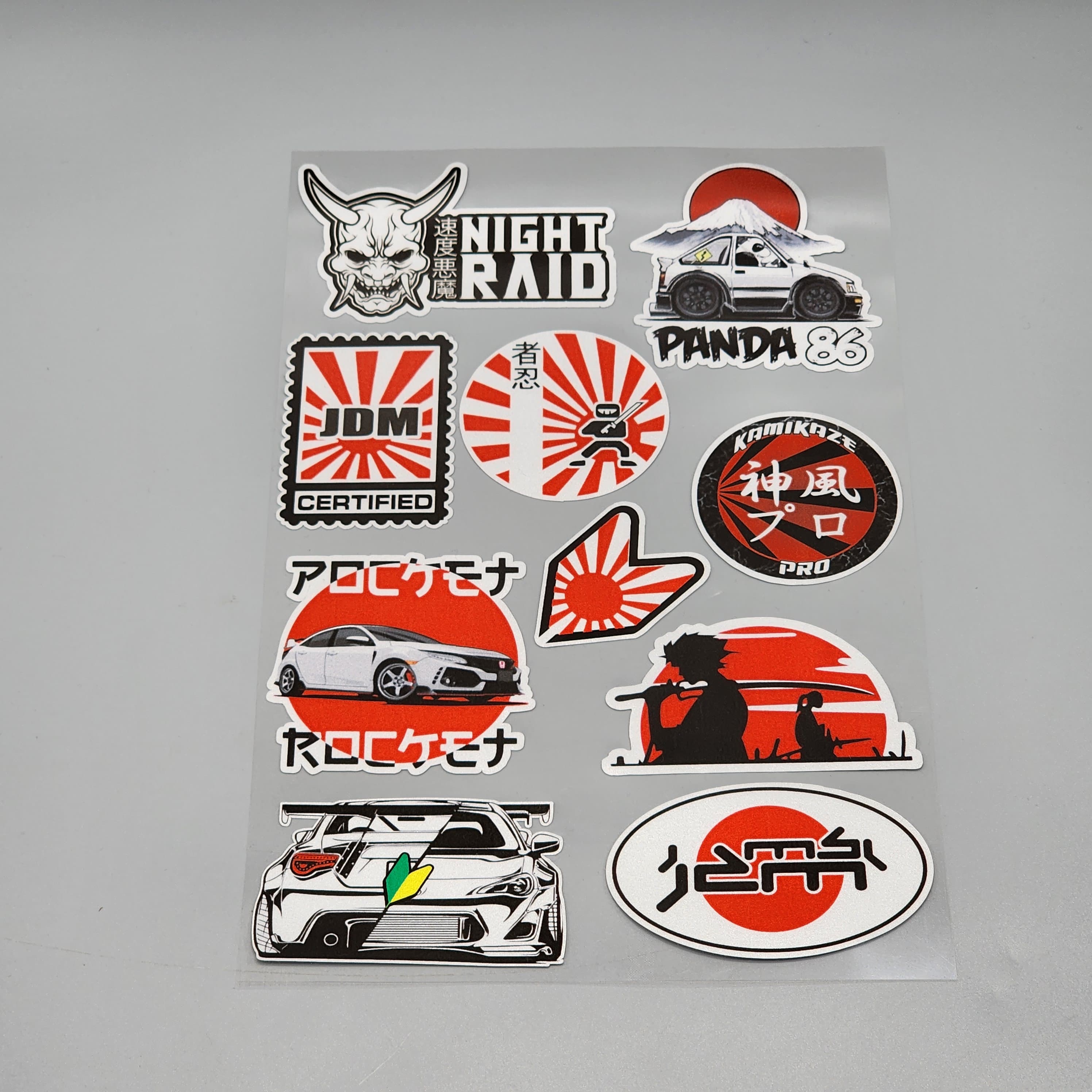 Premium Quality Custom Sticker Big Sheet For Car & Bike Embossed Style NIGHT RAID