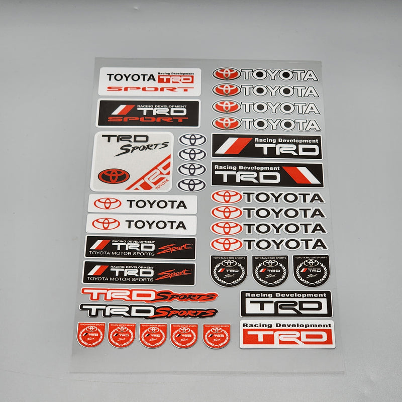 Premium Quality Custom Sticker Big Sheet For Car & Bike Embossed Style TOYOTA