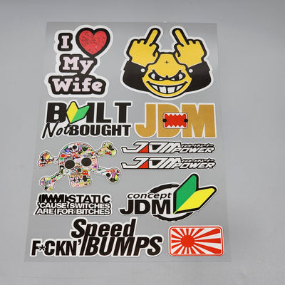 Premium Quality Custom Sticker Big Sheet For Car & Bike Embossed Style I LOVE MY WIFE