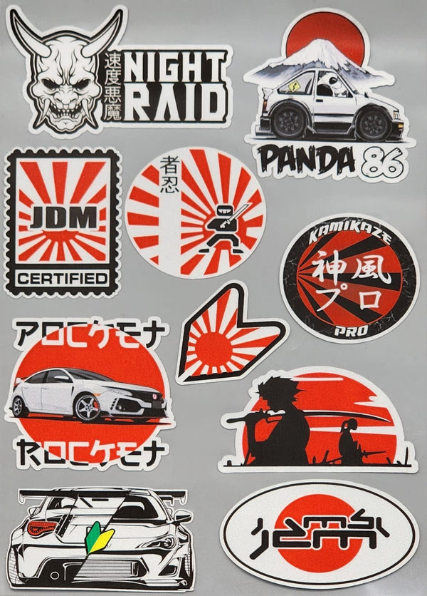 Premium Quality Custom Sticker Big Sheet For Car & Bike Embossed Style NIGHT RAID