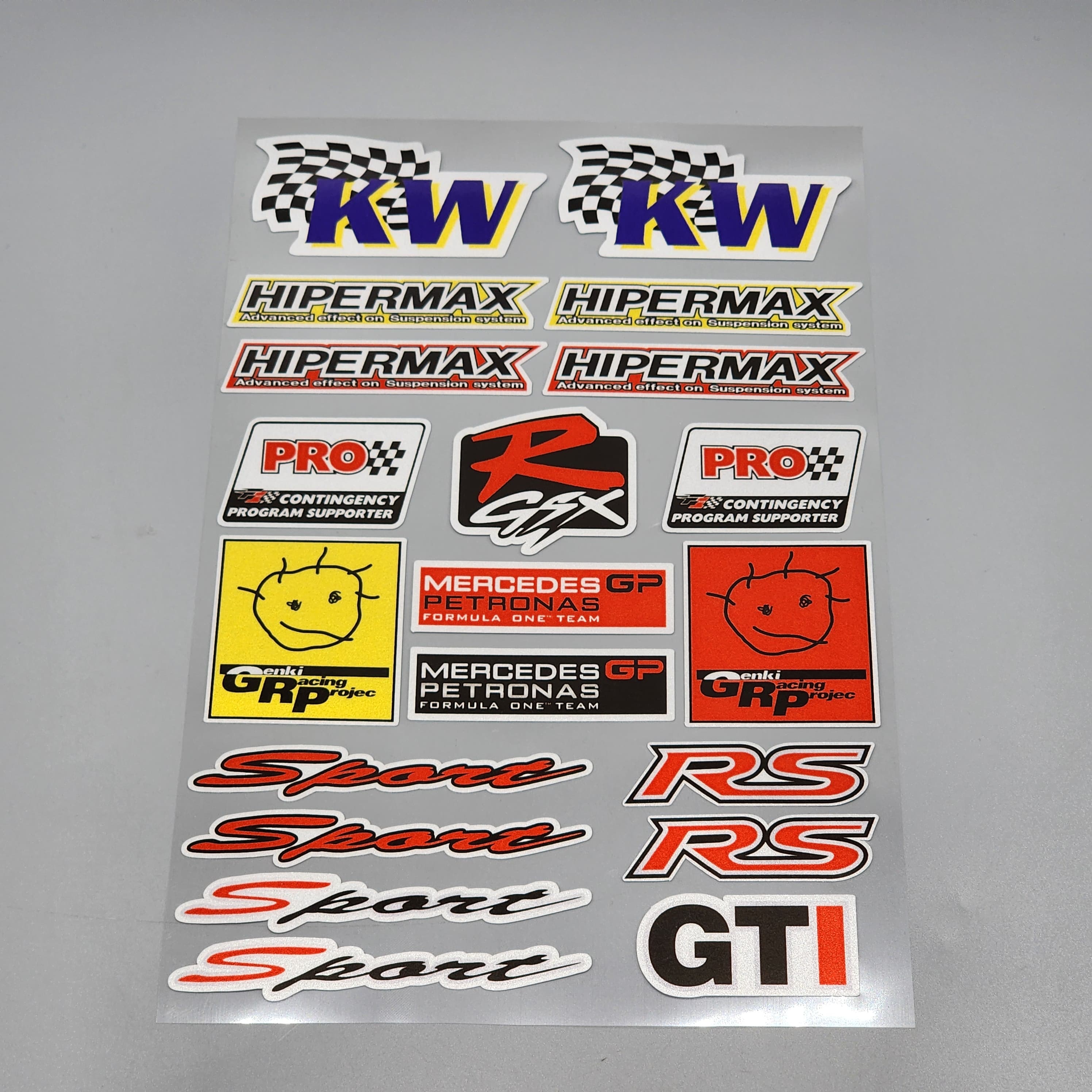 Premium Quality Custom Sticker Big Sheet For Car & Bike Embossed Style KW