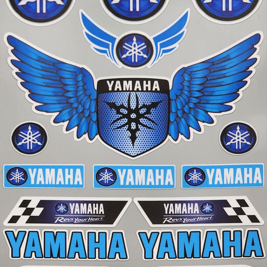 Premium Quality Custom Sticker Big Sheet For Car & Bike Embossed Style YAMAHA