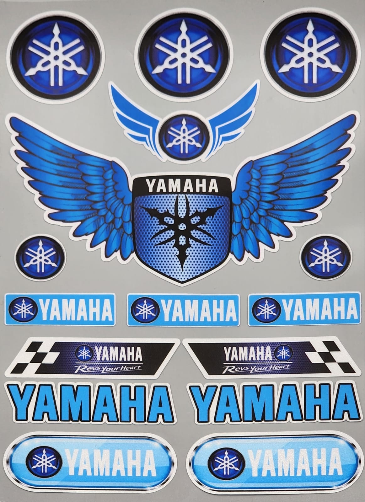 Premium Quality Custom Sticker Big Sheet For Car & Bike Embossed Style YAMAHA