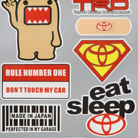 Premium Quality Custom Sticker Big Sheet For Car & Bike Embossed Style EAT SLEEP