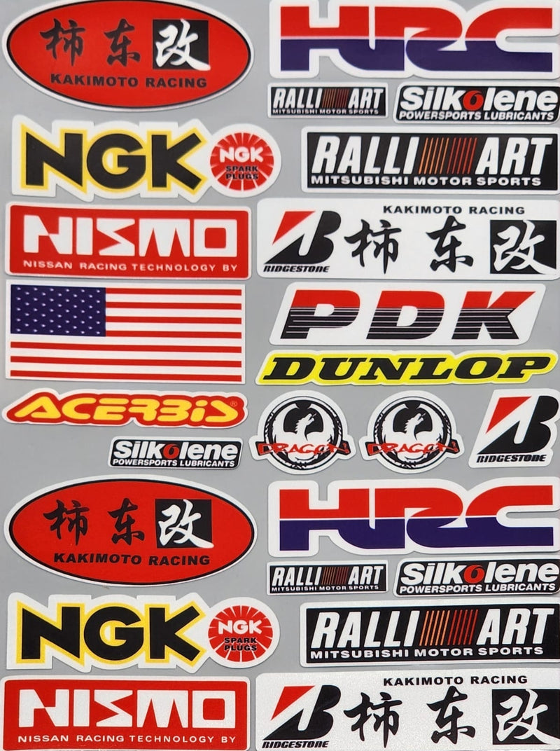 Premium Quality Custom Sticker Big Sheet For Car & Bike Embossed Style NISMO/NGK