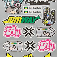 Premium Quality Custom Sticker Big Sheet For Car & Bike Embossed Style NECK BREAKER