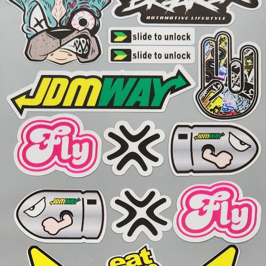 Premium Quality Custom Sticker Big Sheet For Car & Bike Embossed Style NECK BREAKER