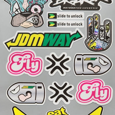 Premium Quality Custom Sticker Big Sheet For Car & Bike Embossed Style NECK BREAKER