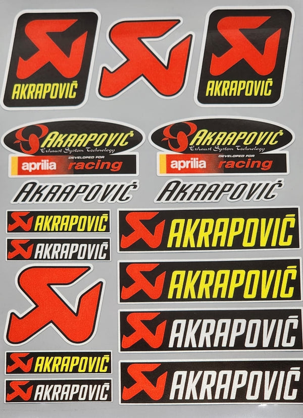 Premium Quality Custom Sticker Big Sheet For Car & Bike Embossed Style AKRAPOVIC
