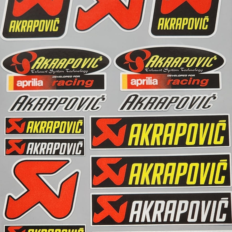 Premium Quality Custom Sticker Big Sheet For Car & Bike Embossed Style AKRAPOVIC