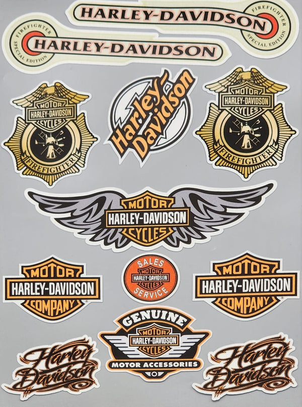 Premium Quality Custom Sticker Big Sheet For Car & Bike Embossed Style HARLEY DAVIDSON