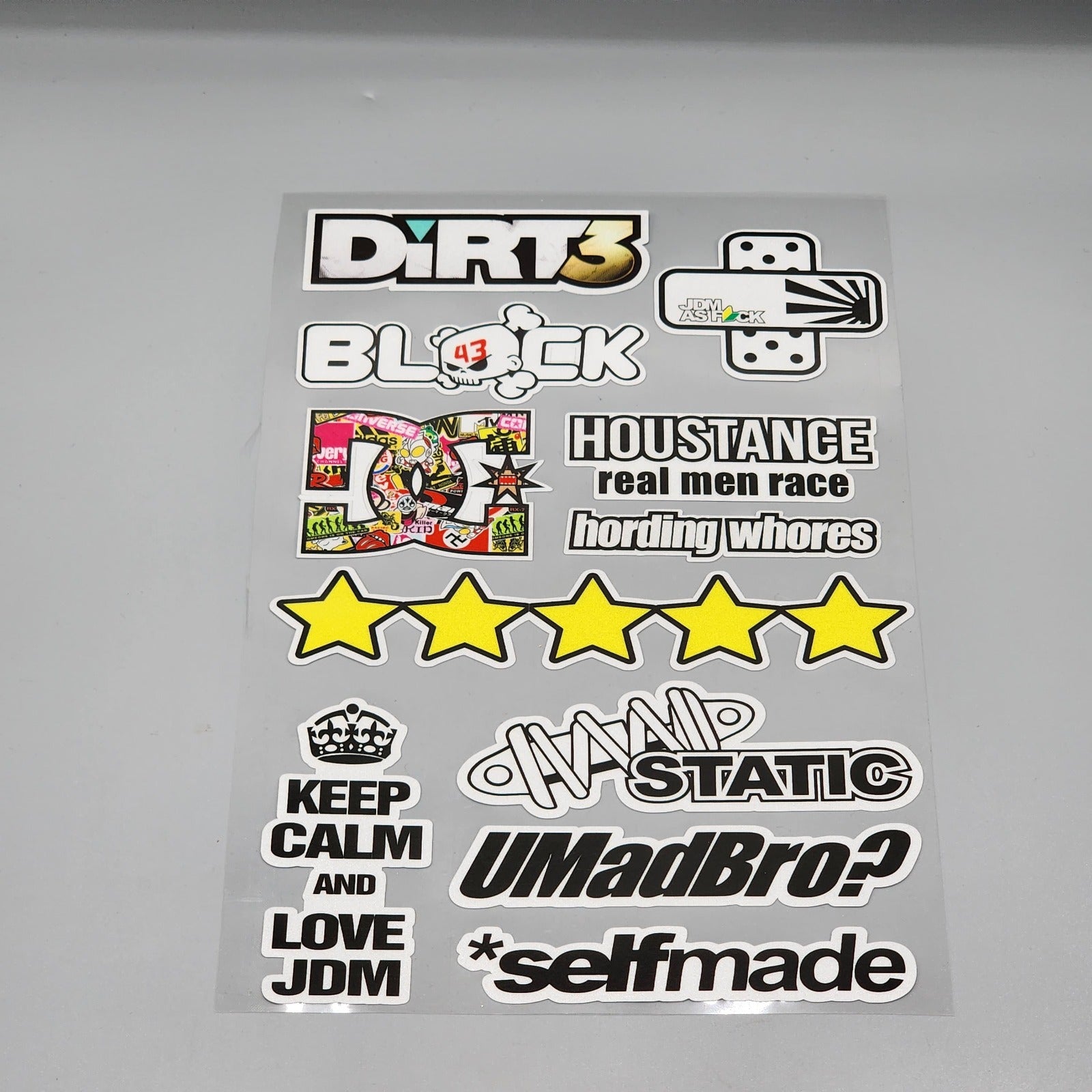 Premium Quality Custom Sticker Big Sheet For Car & Bike Embossed Style DIRT3