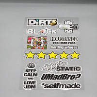 Premium Quality Custom Sticker Big Sheet For Car & Bike Embossed Style DIRT3