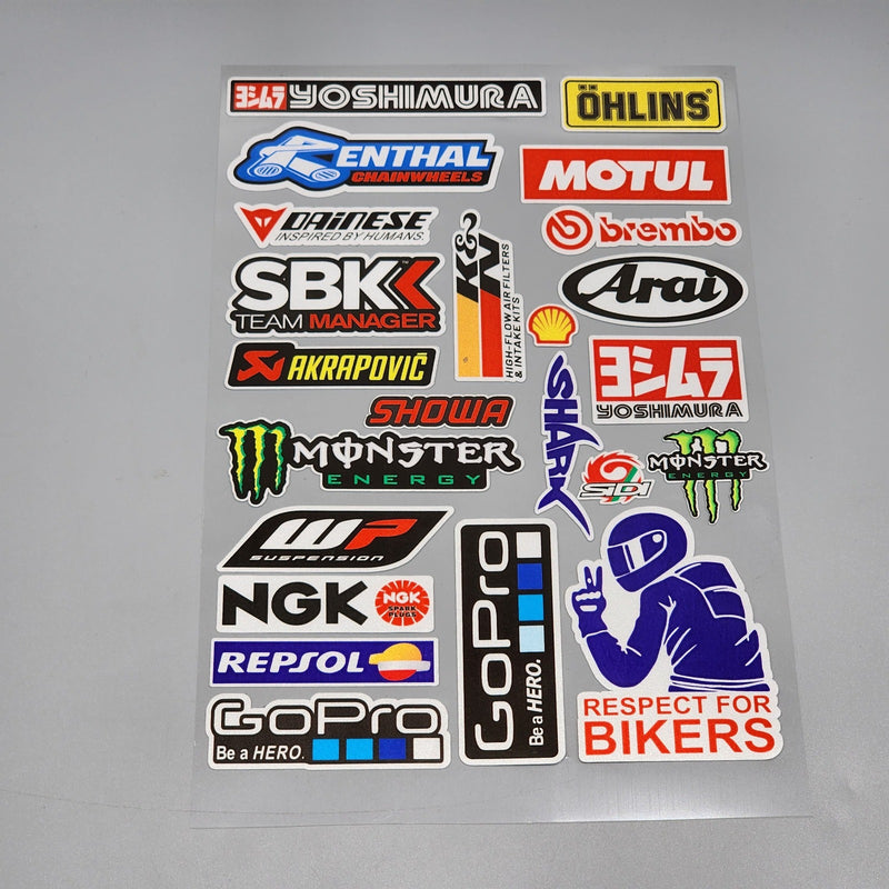 Premium Quality Custom Sticker Big Sheet For Car & Bike Embossed Style YOSHIMURA