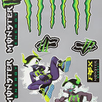 Premium Quality Custom Sticker Big Sheet For Car & Bike Embossed Style MONSTER