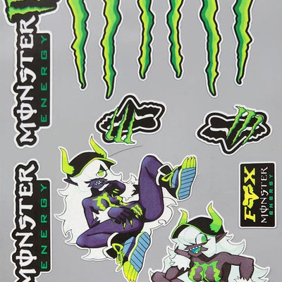 Premium Quality Custom Sticker Big Sheet For Car & Bike Embossed Style MONSTER