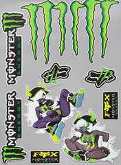 Premium Quality Custom Sticker Big Sheet For Car & Bike Embossed Style MONSTER