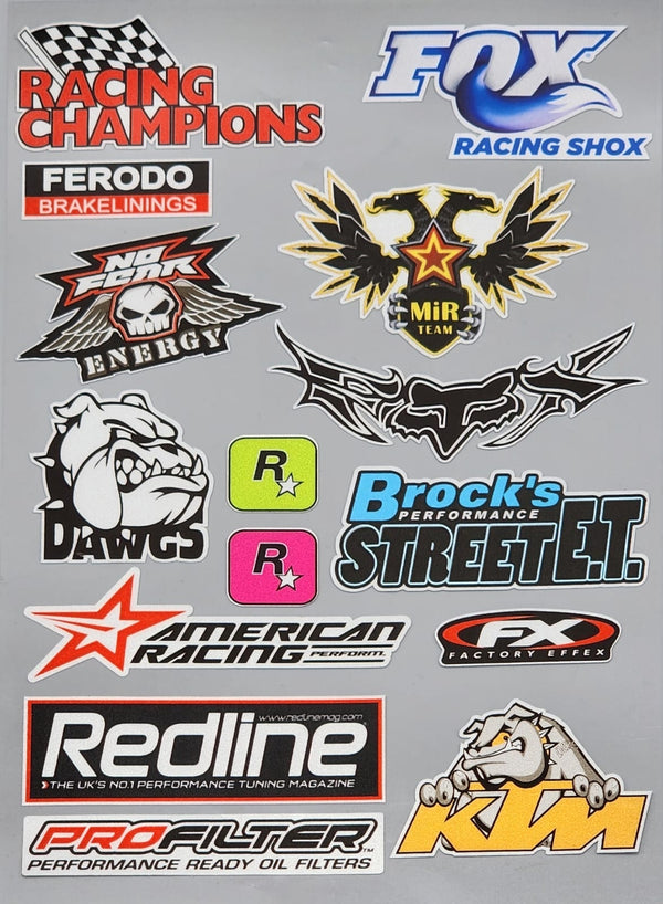 Premium Quality Custom Sticker Big Sheet For Car & Bike Embossed Style RACING CHAMPIONS