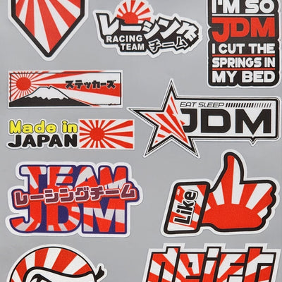 Premium Quality Custom Sticker Big Sheet For Car & Bike Embossed Style JDMPOWER