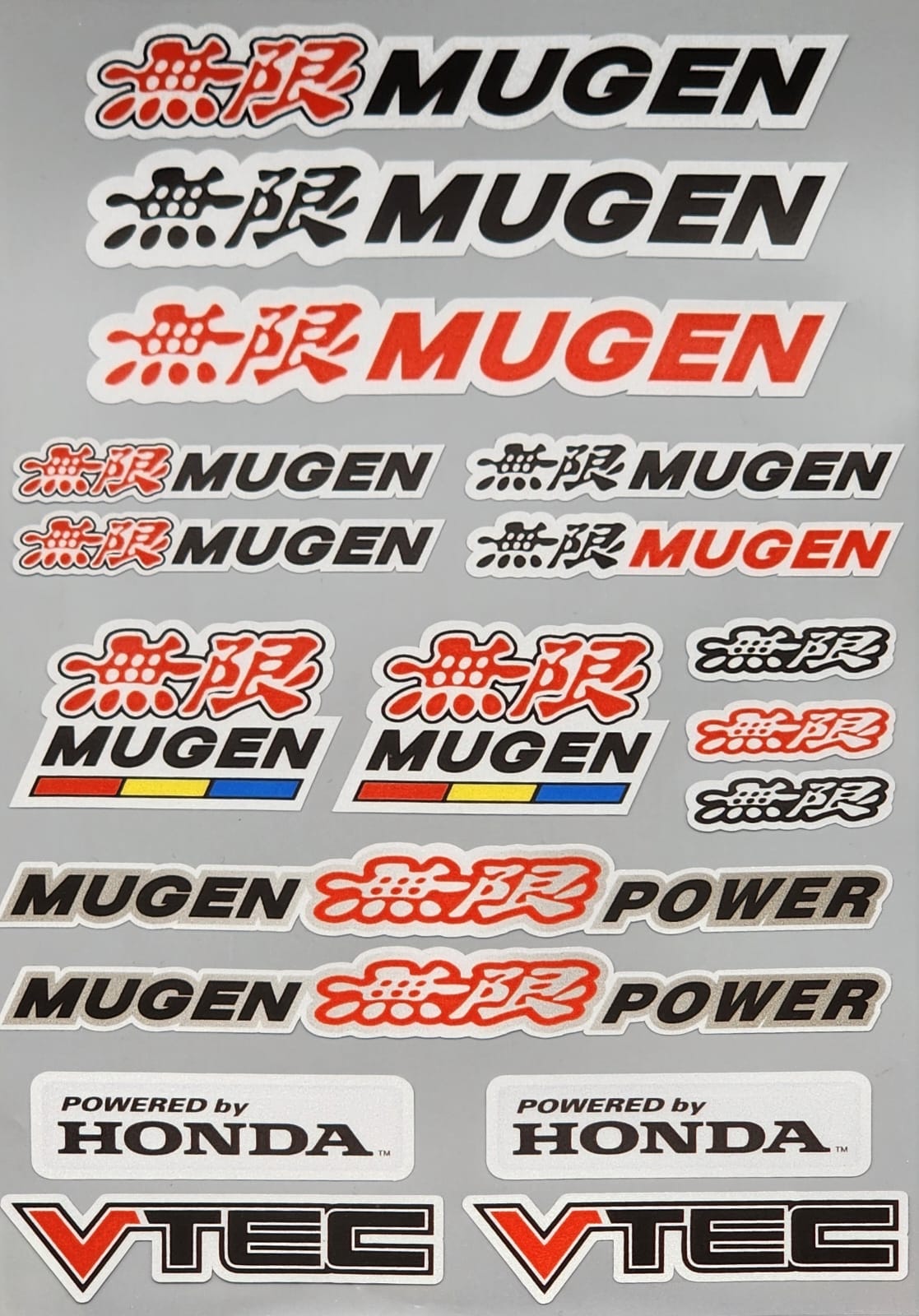 Premium Quality Custom Sticker Big Sheet For Car & Bike Embossed Style MUGEN