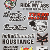 Premium Quality Custom Sticker Big Sheet For Car & Bike Embossed Style LOCALLY HATED