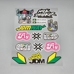 Premium Quality Custom Sticker Big Sheet For Car & Bike Embossed Style NECK BREAKER