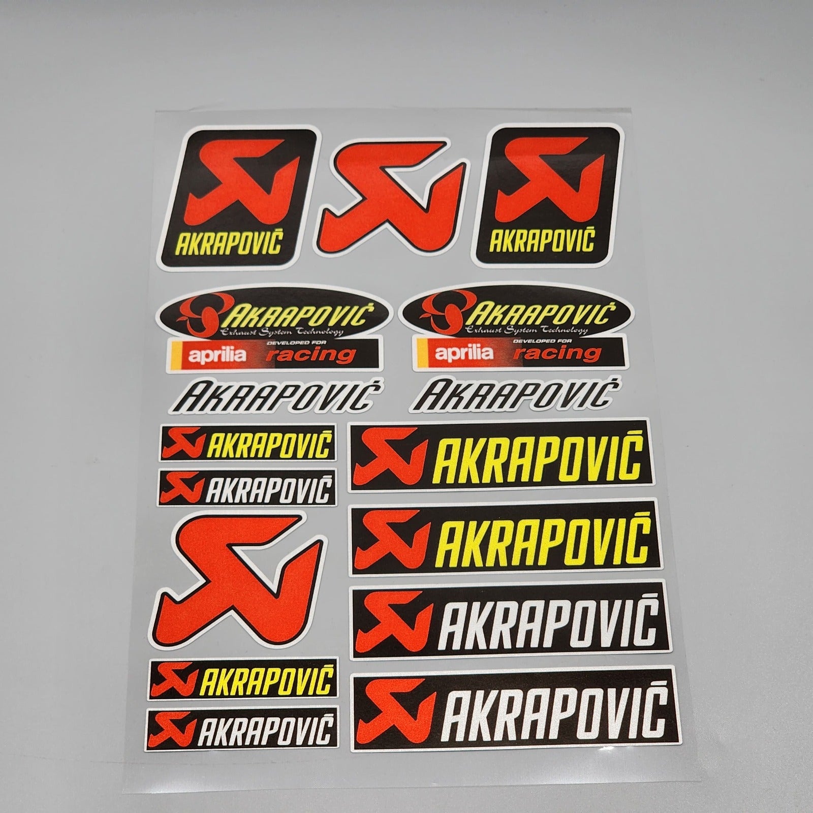 Premium Quality Custom Sticker Big Sheet For Car & Bike Embossed Style AKRAPOVIC