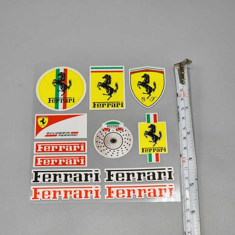 Premium Quality Custom Sticker Sheet For Car & Bike Embossed Style FARRARI