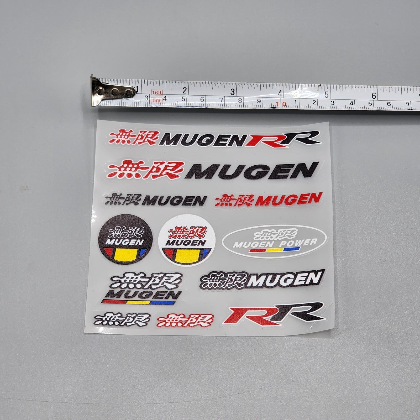 Premium Quality Custom Sticker Sheet For Car & Bike Embossed Style MUGEN RR