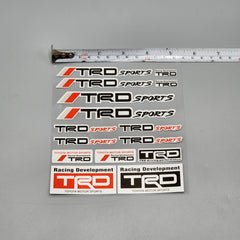 Premium Quality Custom Sticker Sheet For Car & Bike Embossed Style TRD SPORTS