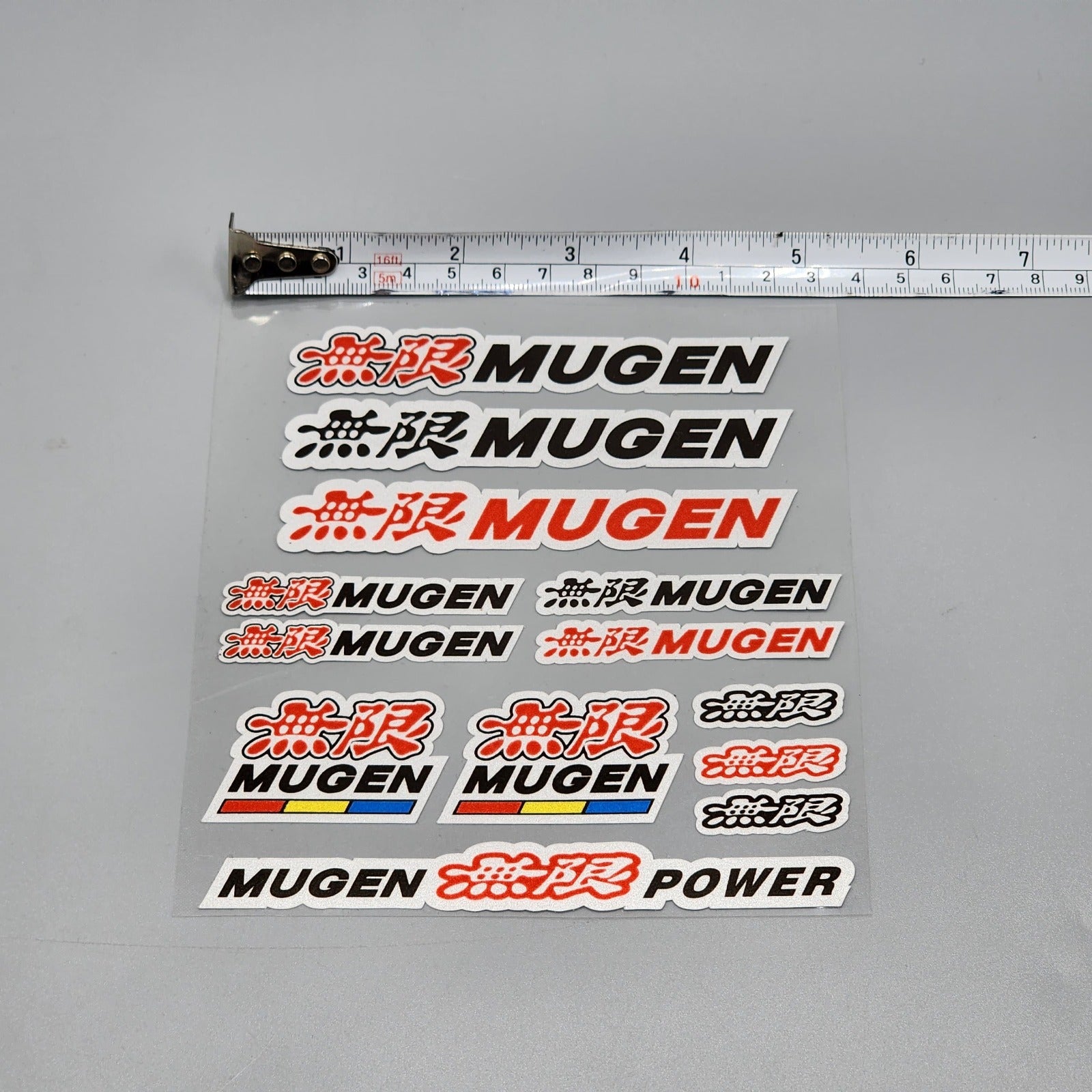 Premium Quality Custom Sticker Sheet For Car & Bike Embossed Style MUGEN POWER