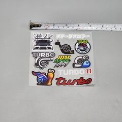 Premium Quality Custom Sticker Sheet For Car & Bike Embossed Style TURBO 2