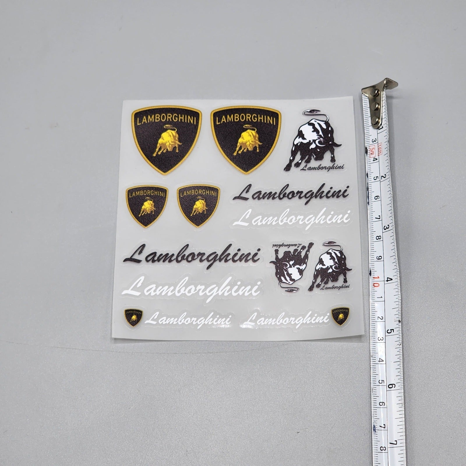 Premium Quality Custom Sticker Sheet For Car & Bike Embossed Style LAM BURGINI