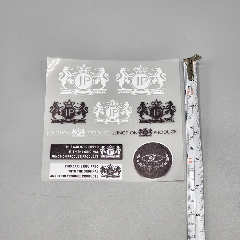 Premium Quality Custom Sticker Sheet For Car & Bike Embossed Style JUNCTION PRODUCE WHITE