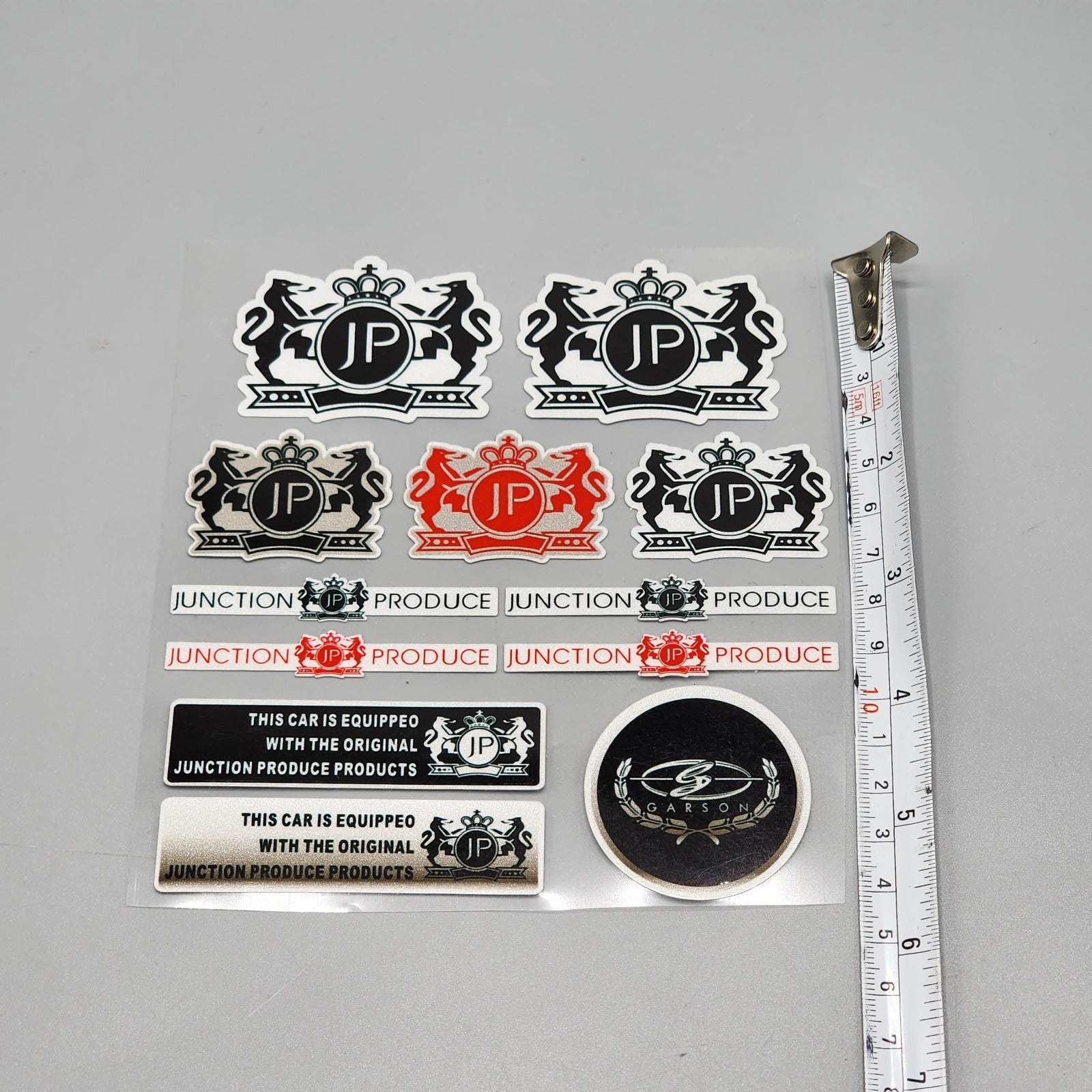 Premium Quality Custom Sticker Sheet For Car & Bike Embossed Style JUNCTION PRODUCE BLACK