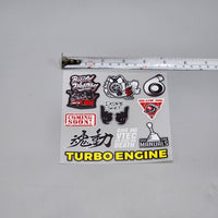 Premium Quality Custom Sticker Sheet For Car & Bike Embossed Style BUILD AND DESTROY