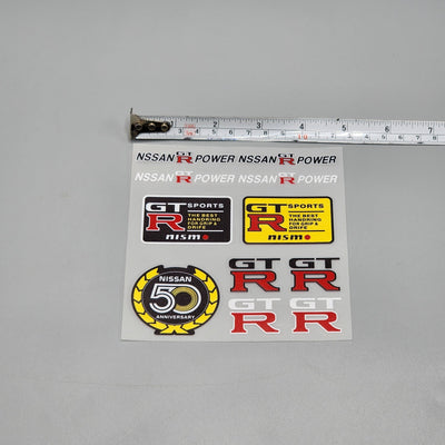 Premium Quality Custom Sticker Sheet For Car & Bike Embossed Style GTR SPORTS
