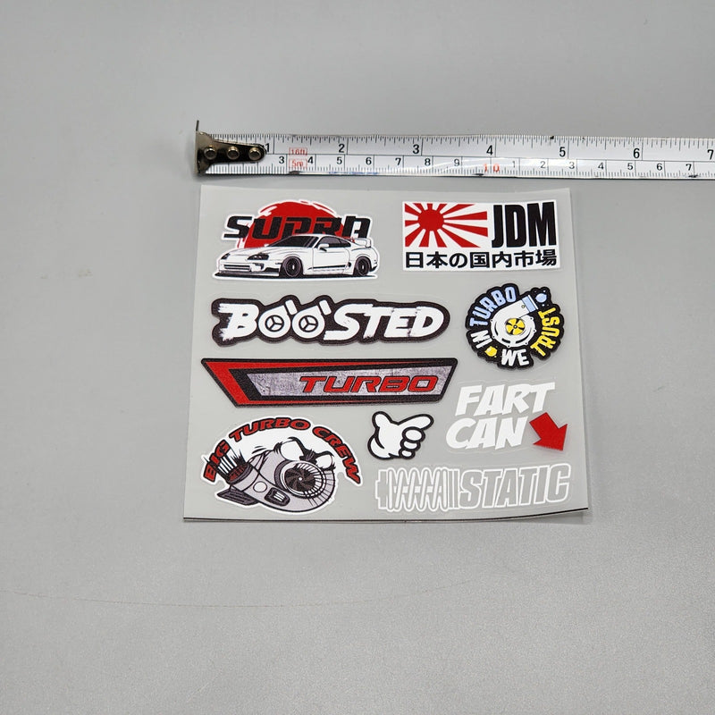 Premium Quality Custom Sticker Sheet For Car & Bike Embossed Style BOOSTED