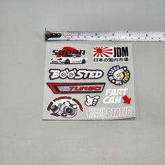 Premium Quality Custom Sticker Sheet For Car & Bike Embossed Style BOOSTED