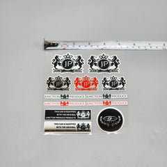 Premium Quality Custom Sticker Sheet For Car & Bike Embossed Style JUNCTION PRODUCE BLACK